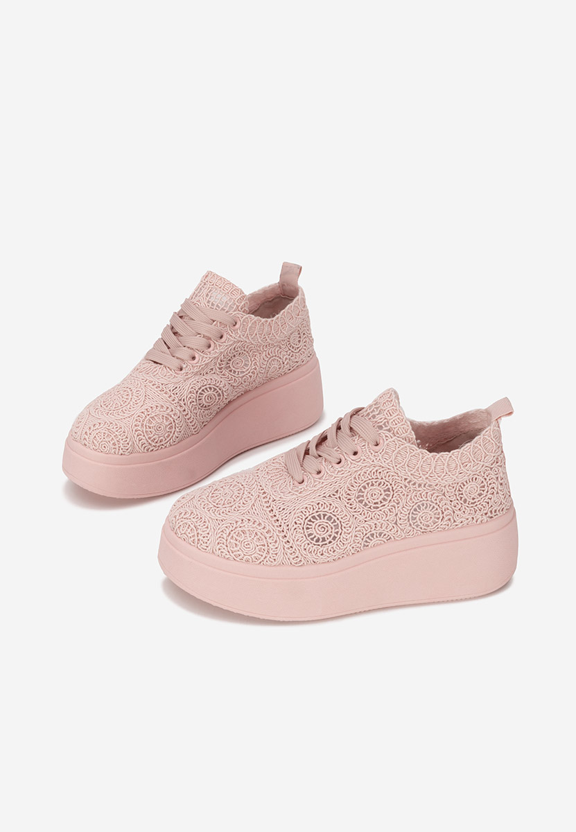 Sneakers cu platformă Anneira roz