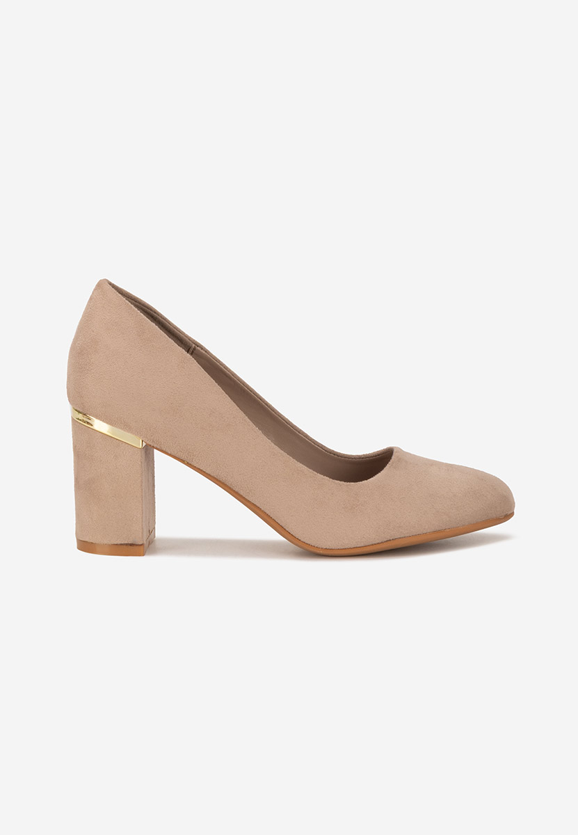 Pantofi cu toc gros Izaya kaki