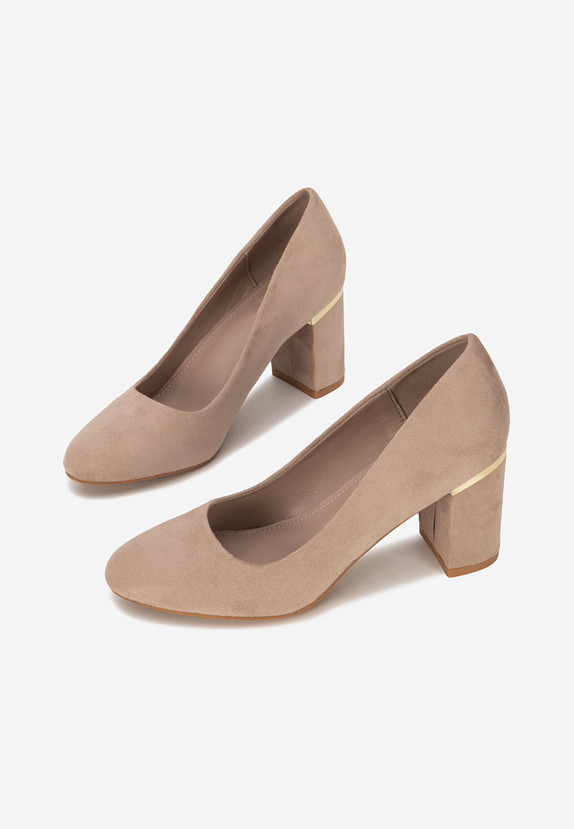 Pantofi cu toc gros Izaya kaki