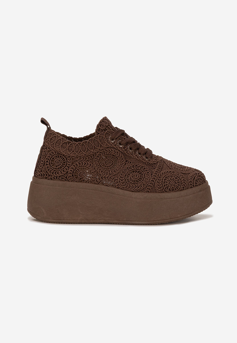 Sneakers cu platformă Anneira maro