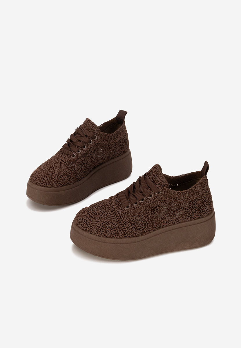Sneakers cu platformă Anneira maro