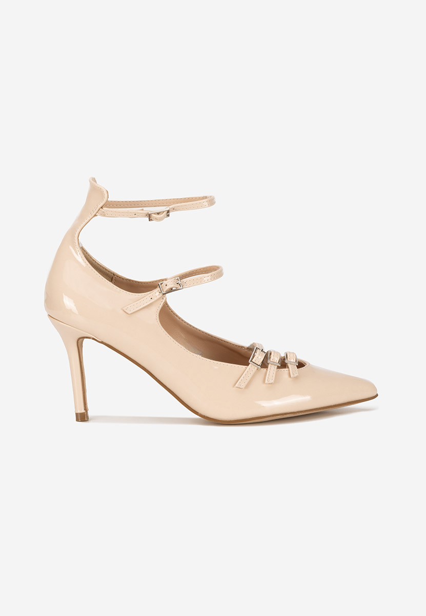 Pantofi cu toc stiletto Monalisa bej