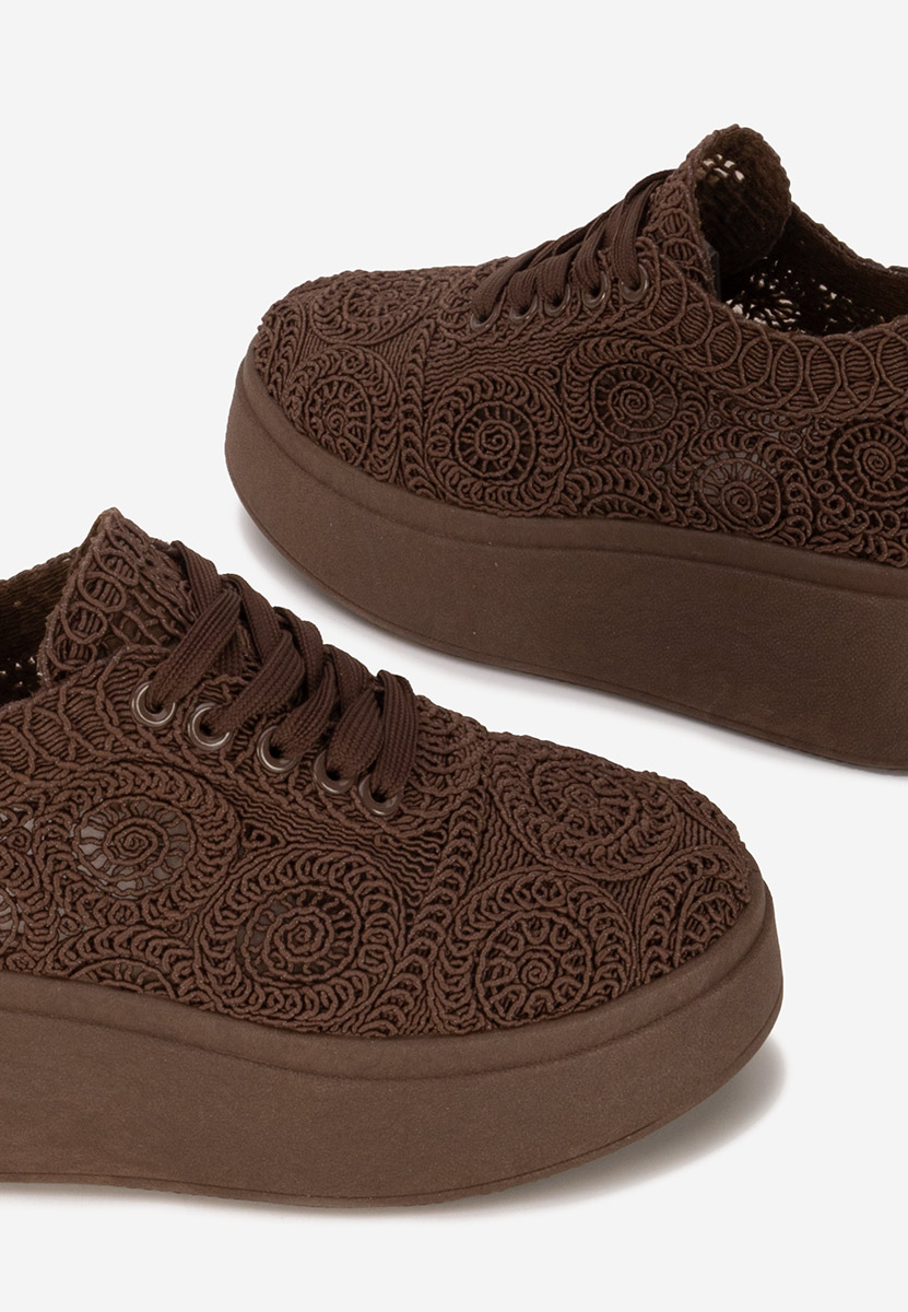 Sneakers cu platformă Anneira maro