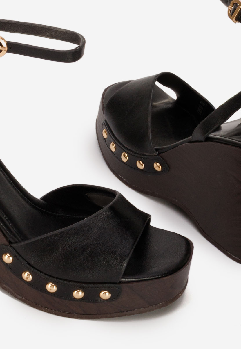 Sandale cu platforma Mirya negre