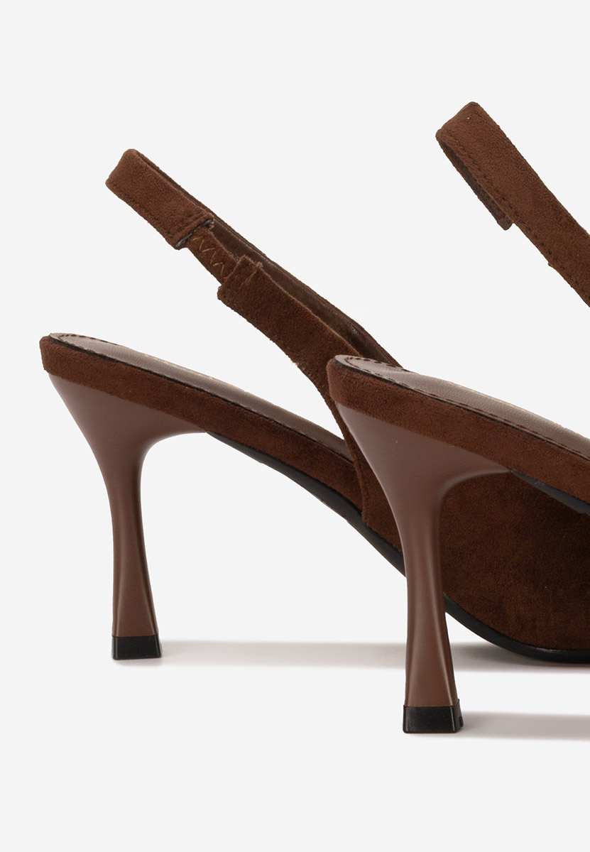Pantofi slingback Kamela maro