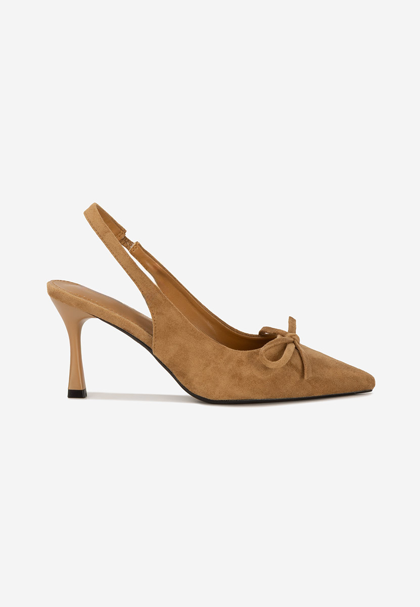 Pantofi slingback Kamela camel