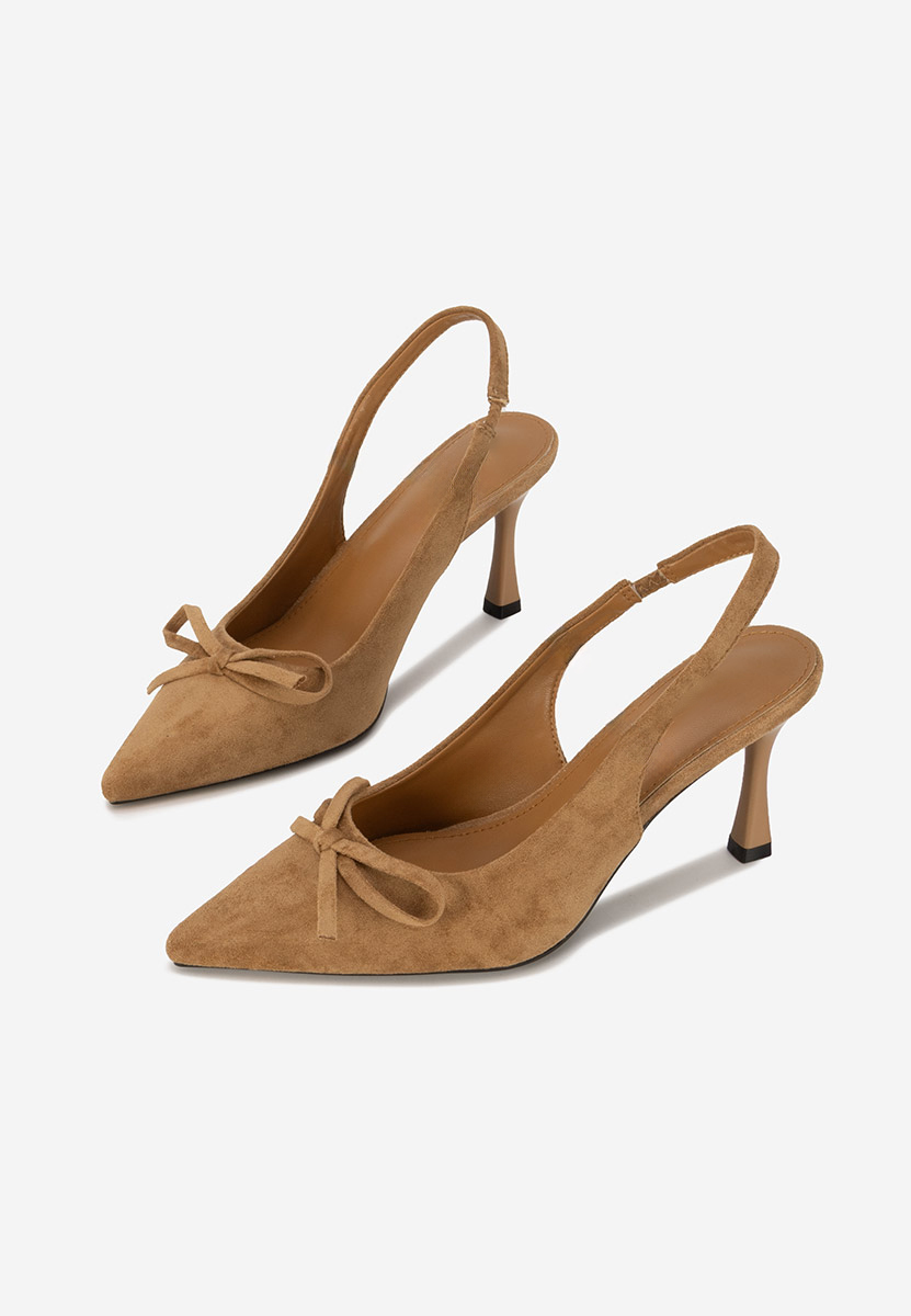 Pantofi slingback Kamela camel