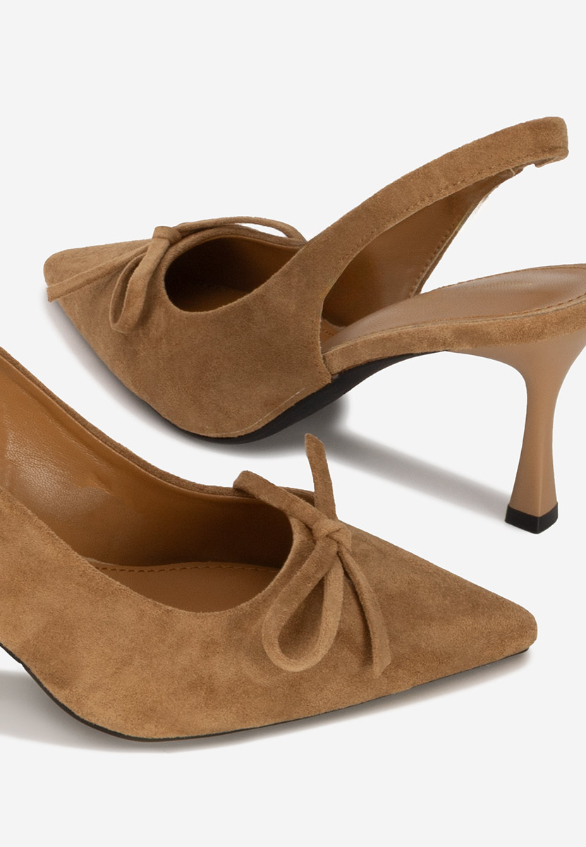 Pantofi slingback Kamela camel
