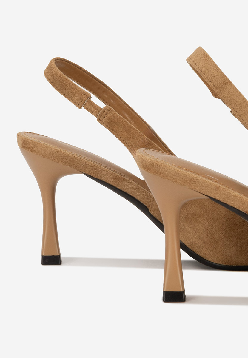 Pantofi slingback Kamela camel