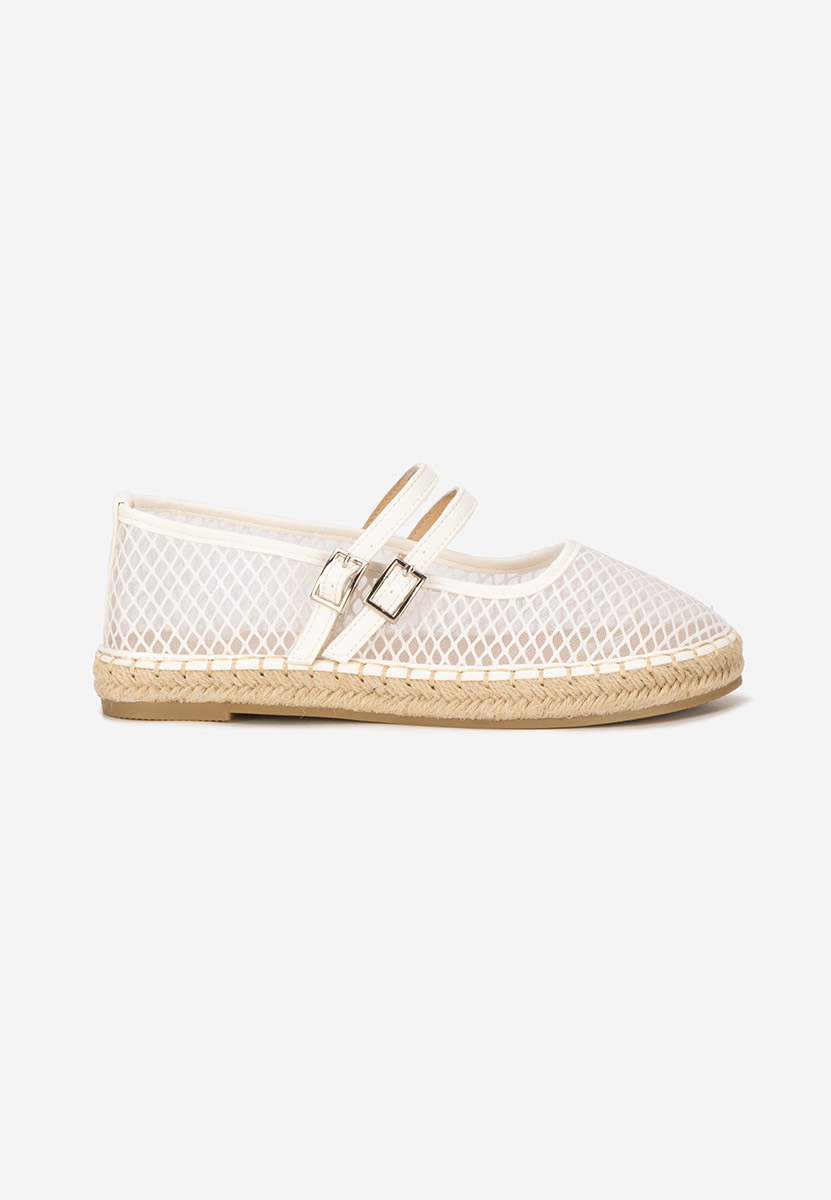 Espadrile dama Nikia albe