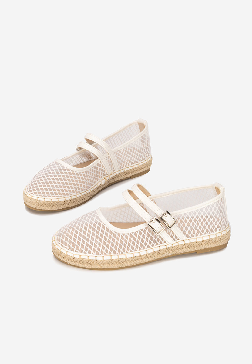 Espadrile dama Nikia albe
