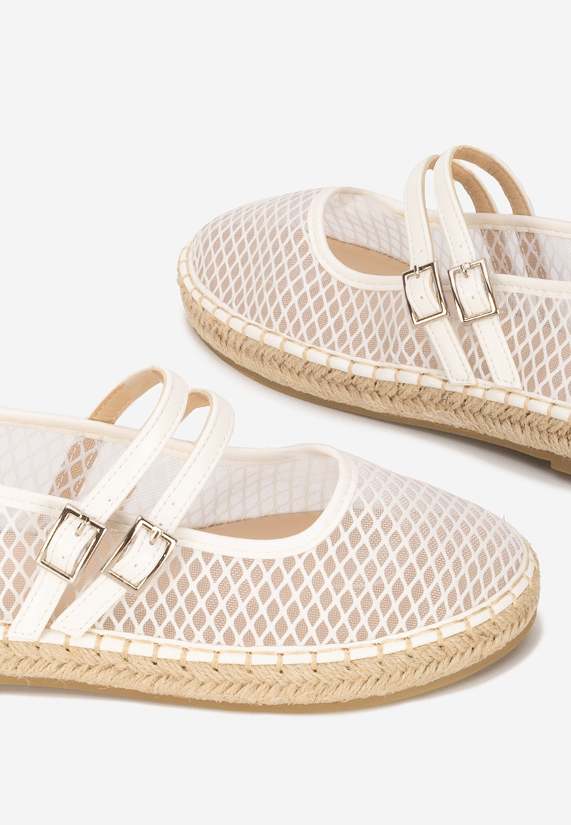 Espadrile dama Nikia albe