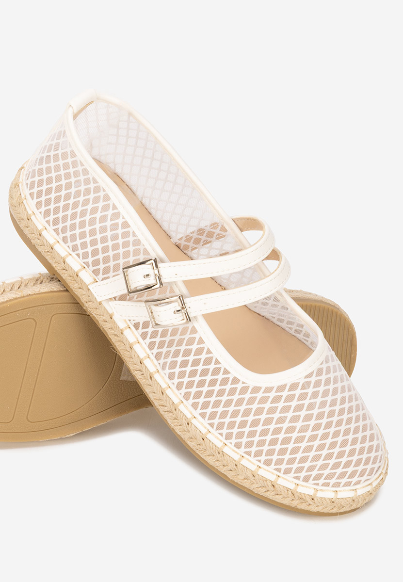 Espadrile dama Nikia albe