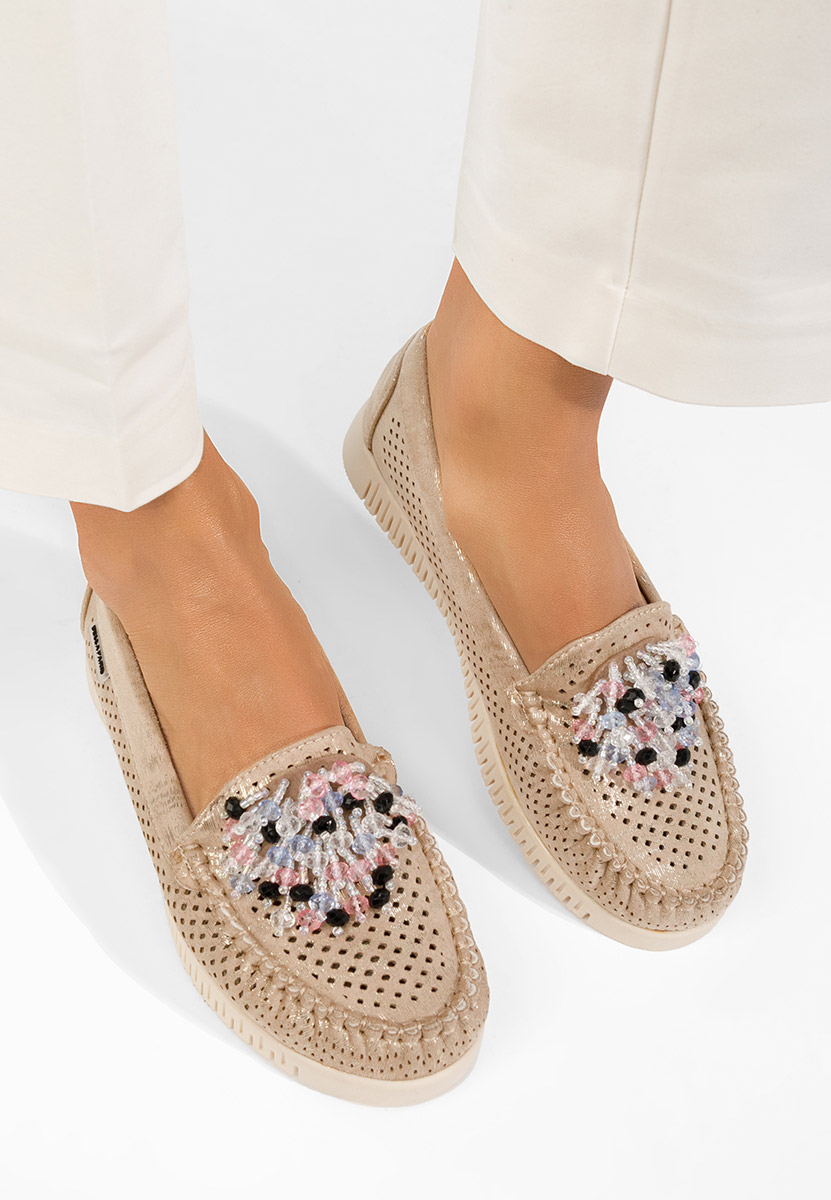 Mocasini dama Lynna V2 aurii