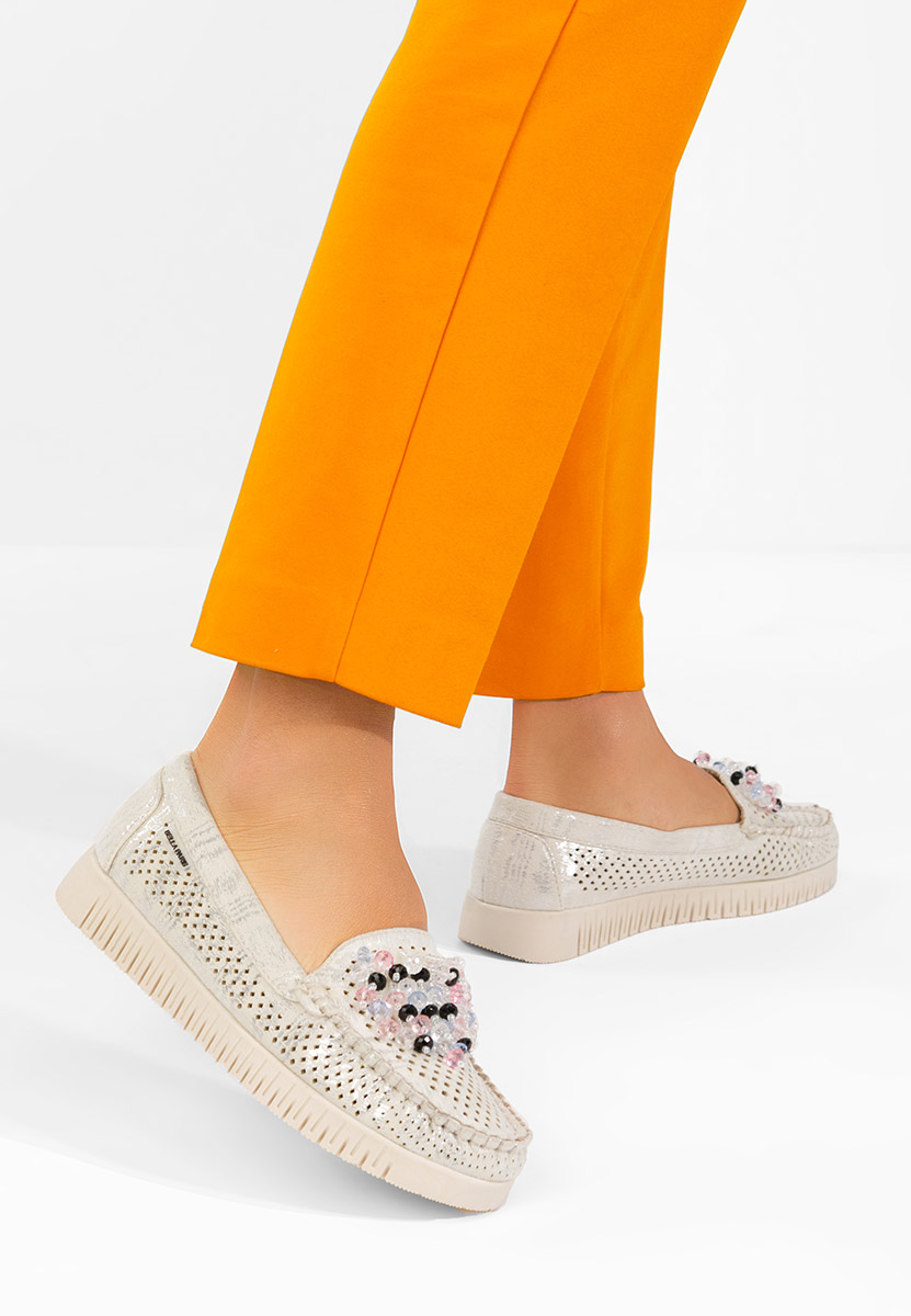 Mocasini dama Lynna V3 bej