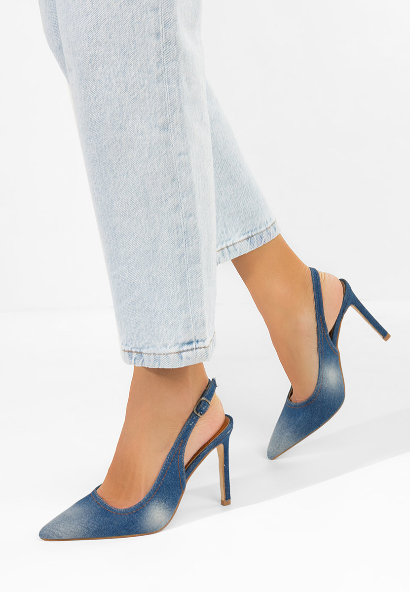 Pantofi slingback Aliomia denim