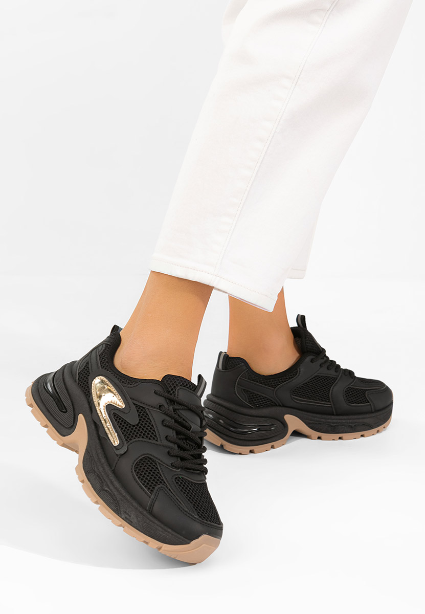 Sneakers cu platforma Ismira negri