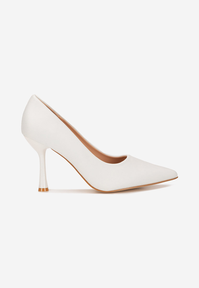 Pantofi cu toc stiletto Anuria albi