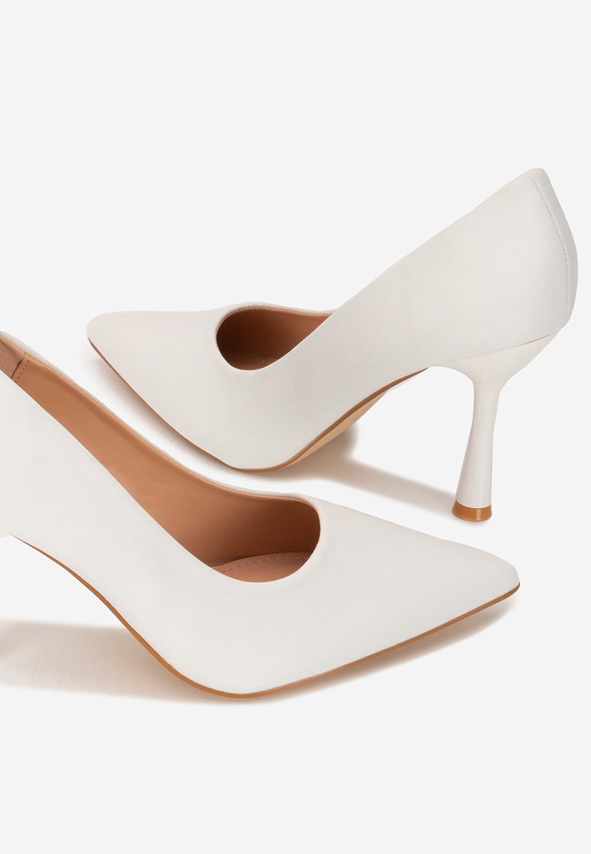 Pantofi cu toc stiletto Anuria albi