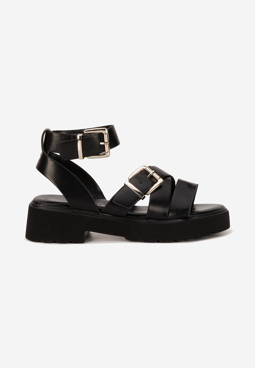 Sandale cu talpa groasa Betana neagra