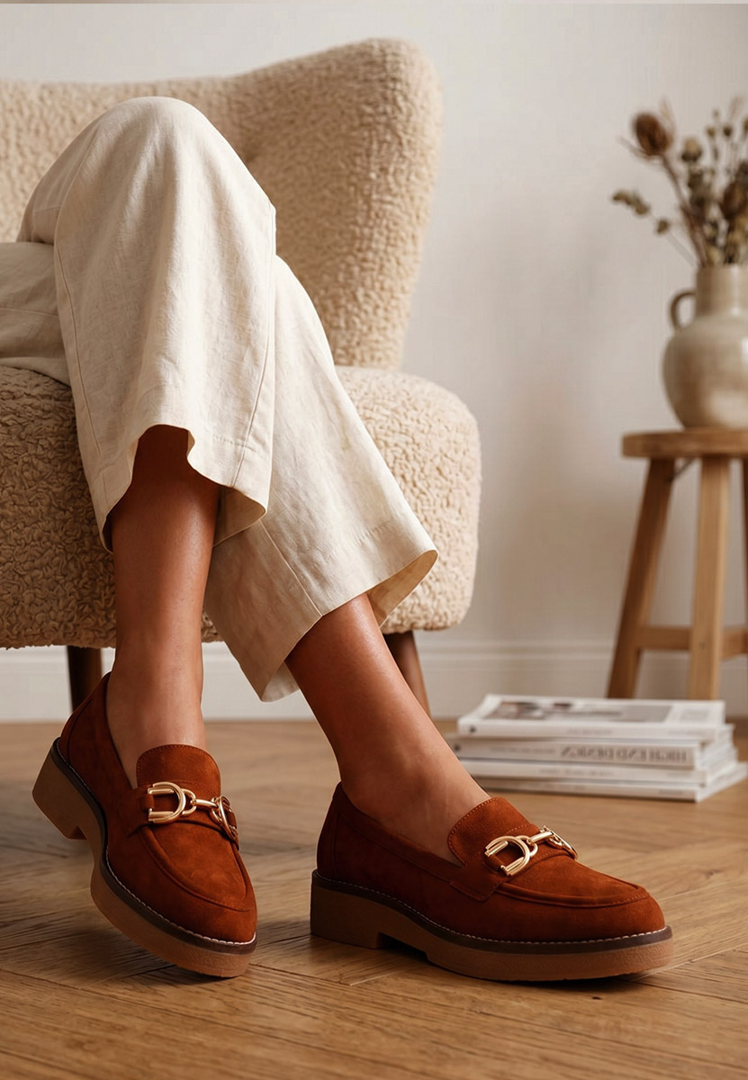 Mocasini dama Zephya camel