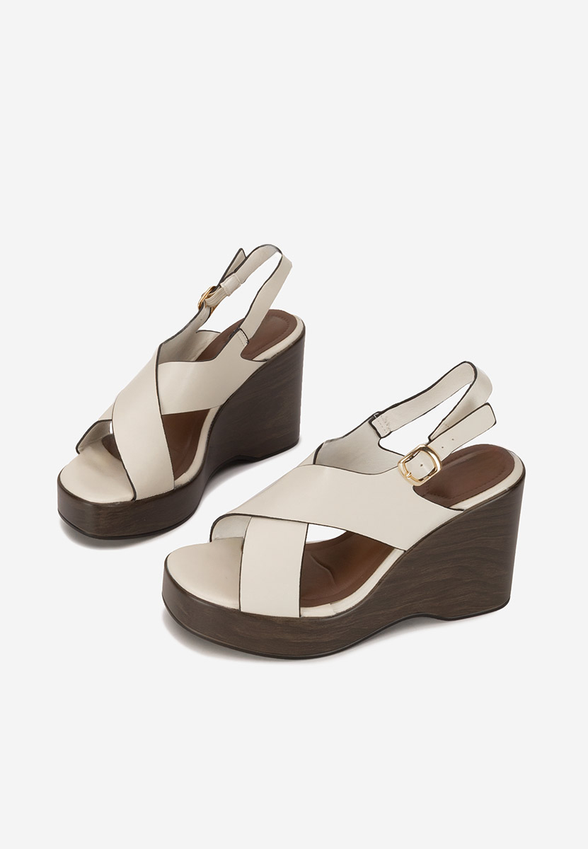 Sandale cu platforma Sarania bej