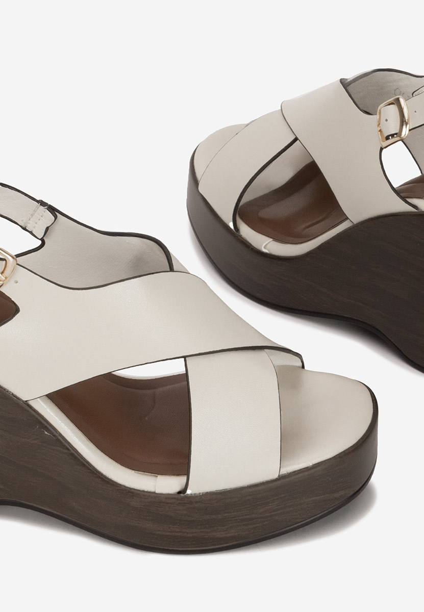 Sandale cu platforma Sarania bej