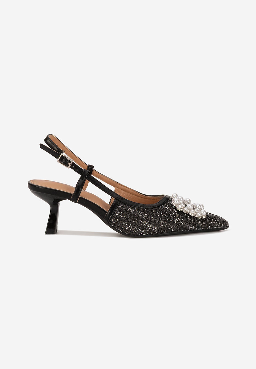 Pantofi slingback Verlie negri