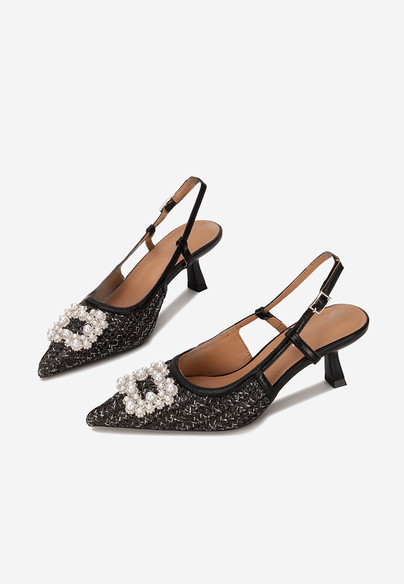 Pantofi slingback Verlie negri