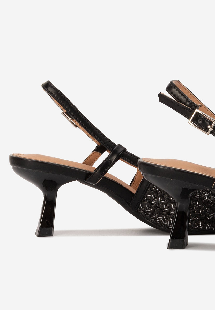Pantofi slingback Verlie negri