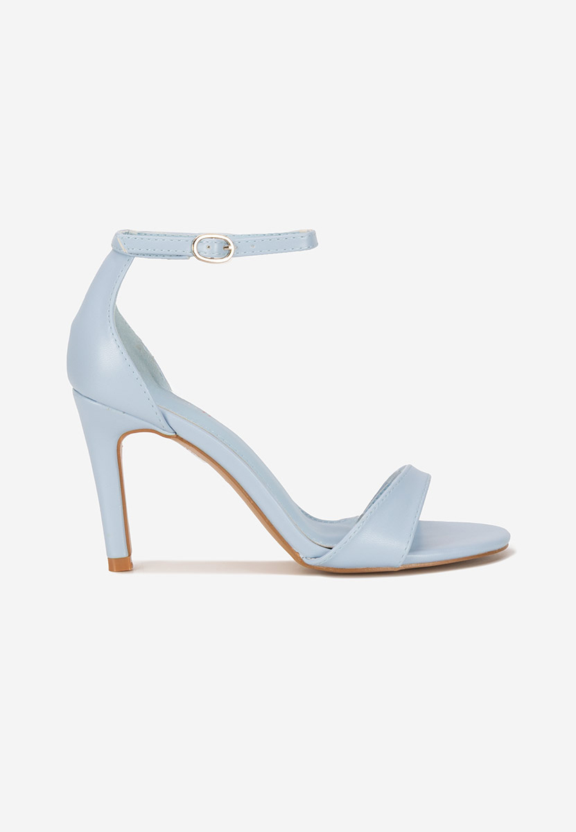 Sandale cu toc Sellina albastre