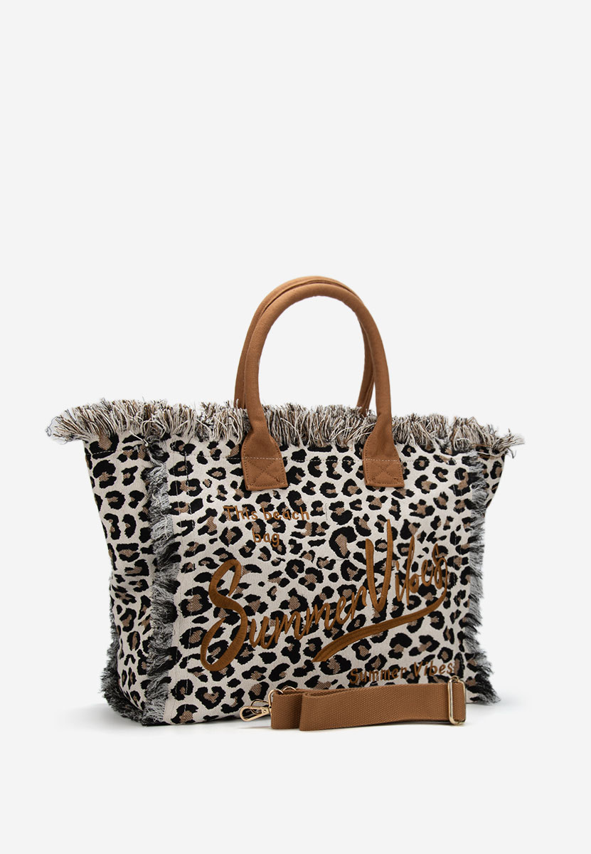 Geanta de plaja Aulelia V2 leopard