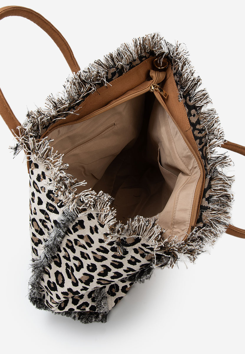 Geanta de plaja Aulelia V2 leopard