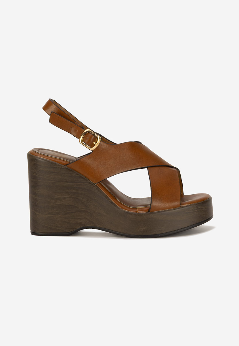 Sandale cu platforma Sarania camel