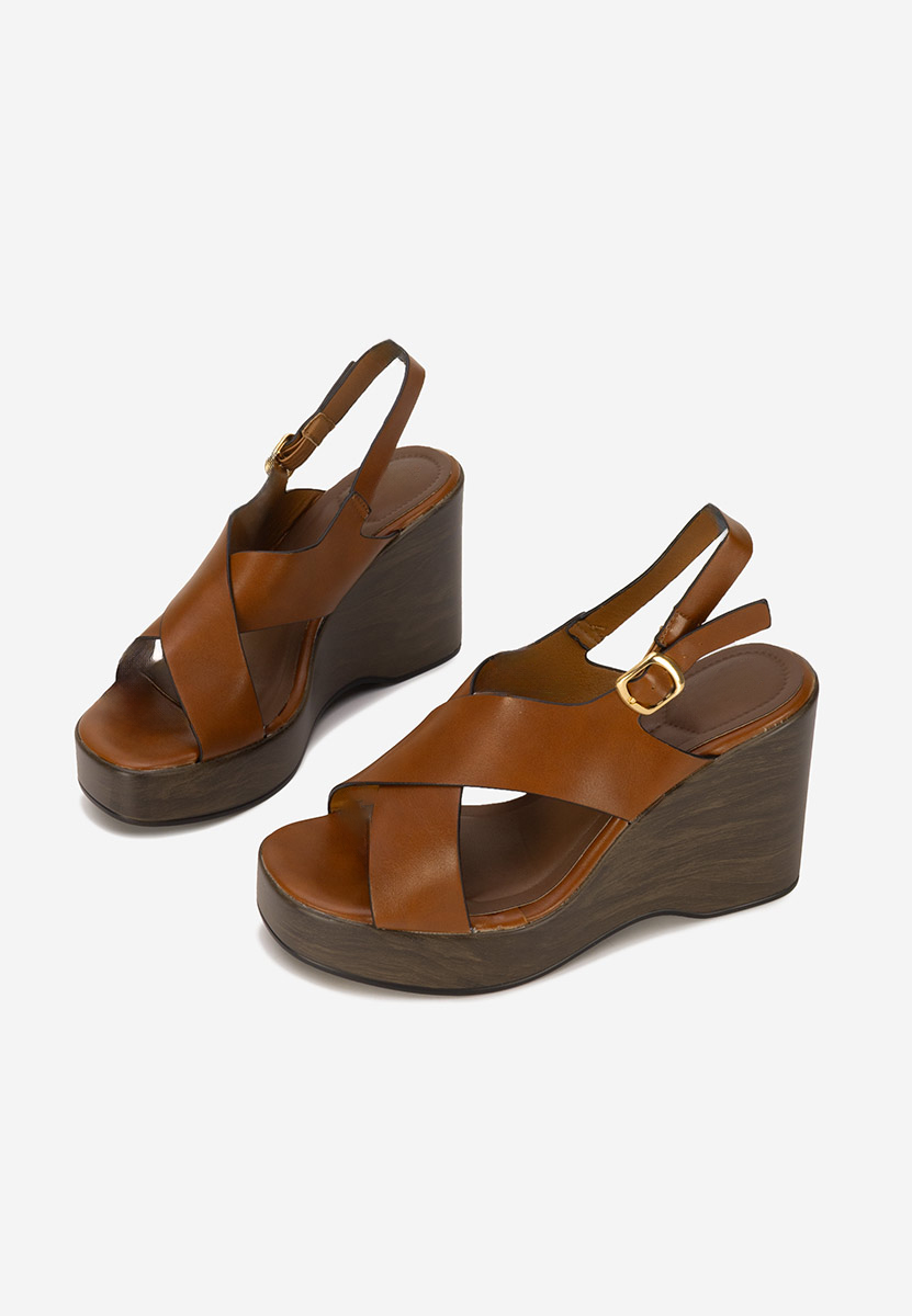 Sandale cu platforma Sarania camel