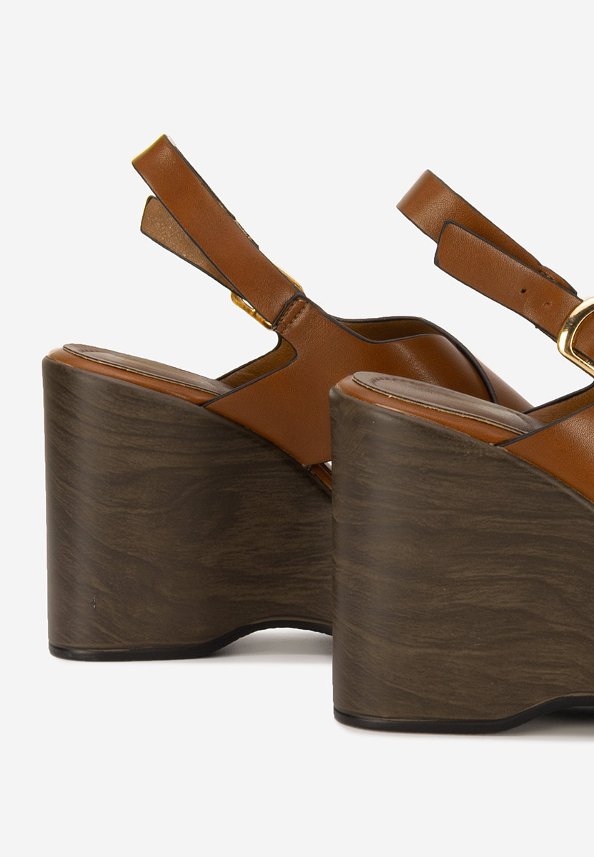 Sandale cu platforma Sarania camel