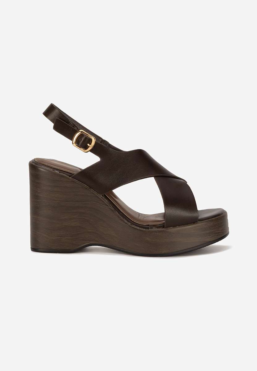 Sandale cu platforma Sarania maro
