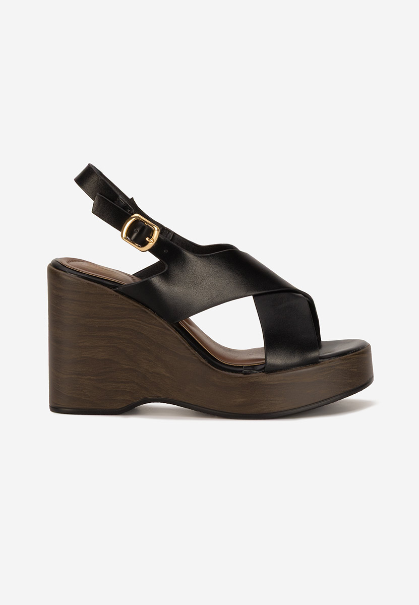 Sandale cu platforma Sarania negre