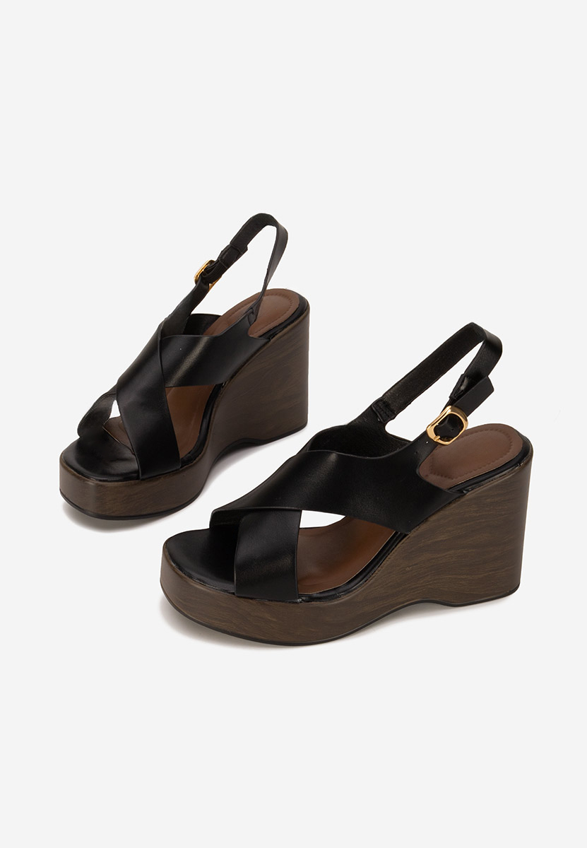 Sandale cu platforma Sarania negre