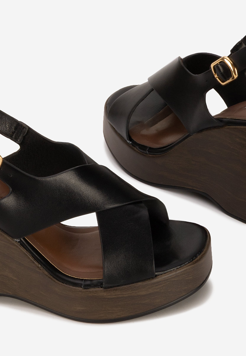 Sandale cu platforma Sarania negre