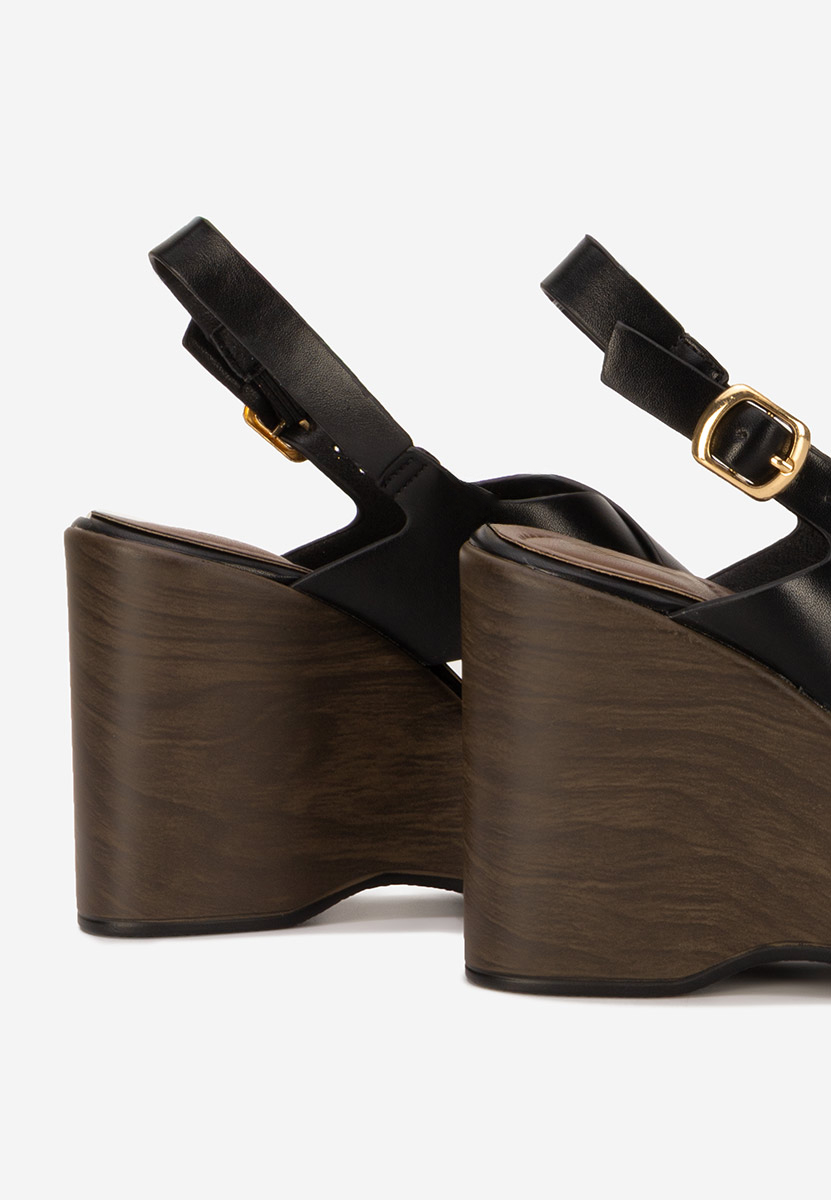 Sandale cu platforma Sarania negre