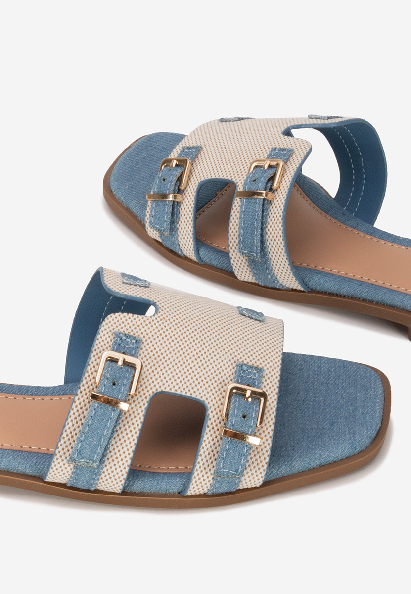 Papuci dama Natania denim