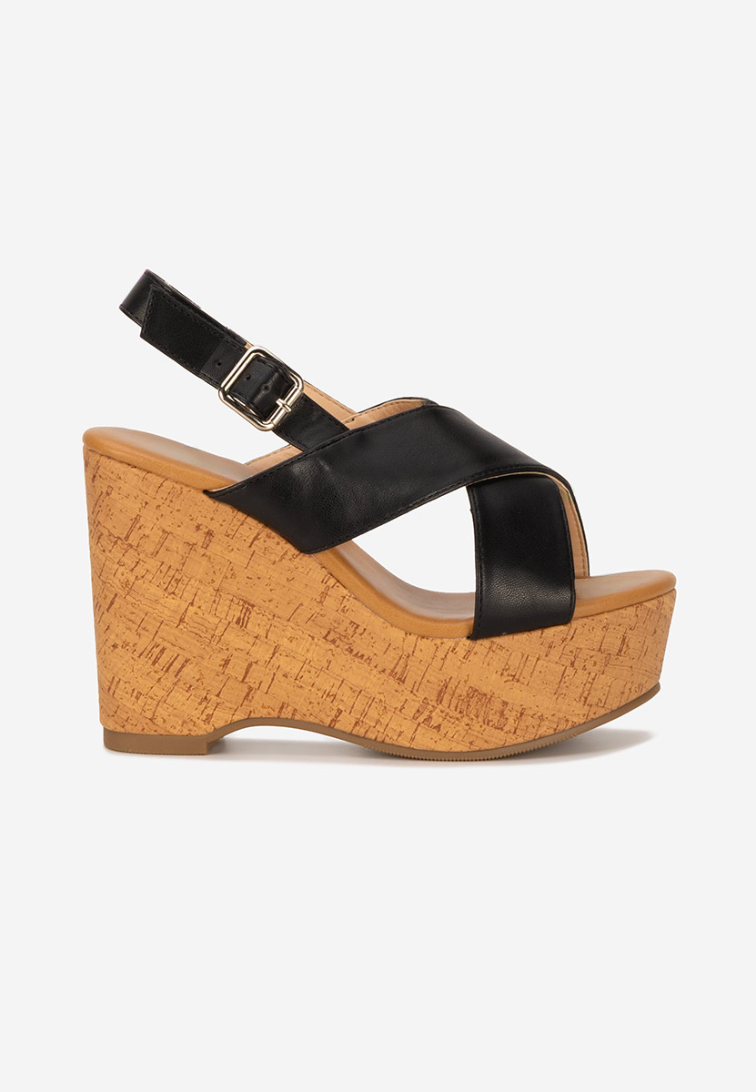 Sandale cu platforma Nedeea negre