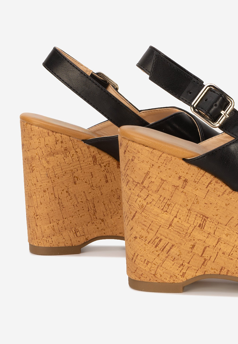 Sandale cu platforma Nedeea negre