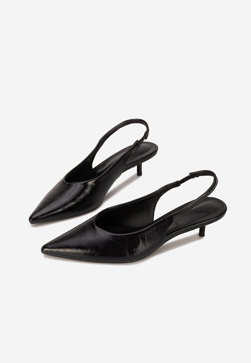 Pantofi slingback Nirvania negri