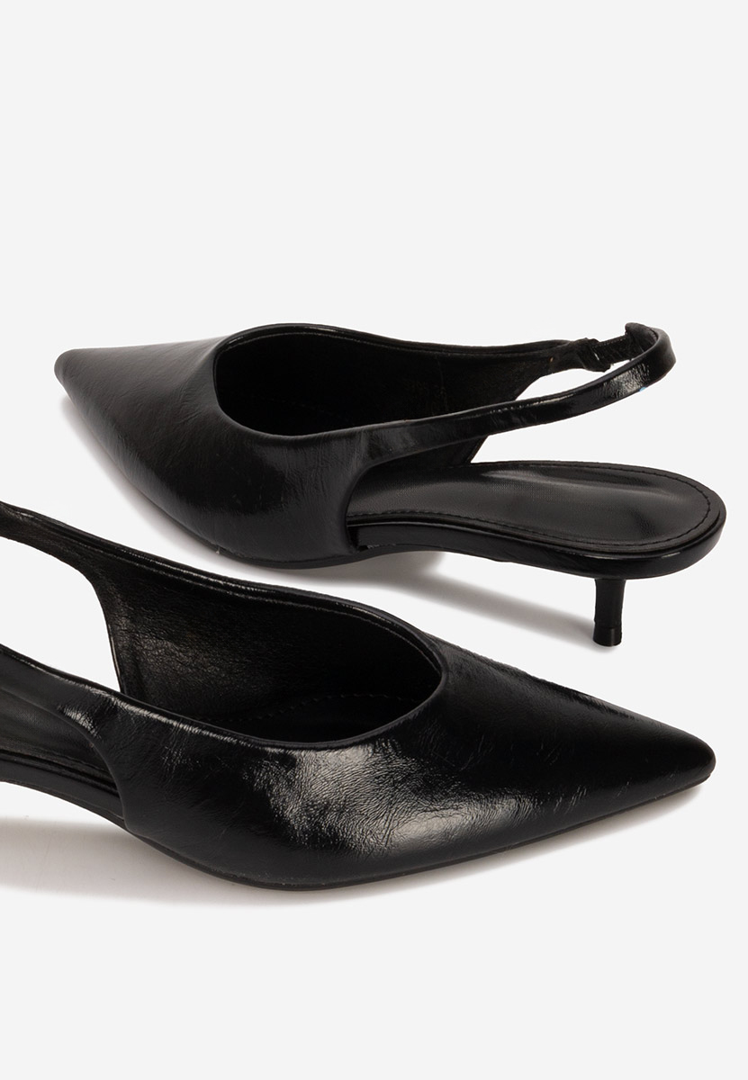 Pantofi slingback Nirvania negri