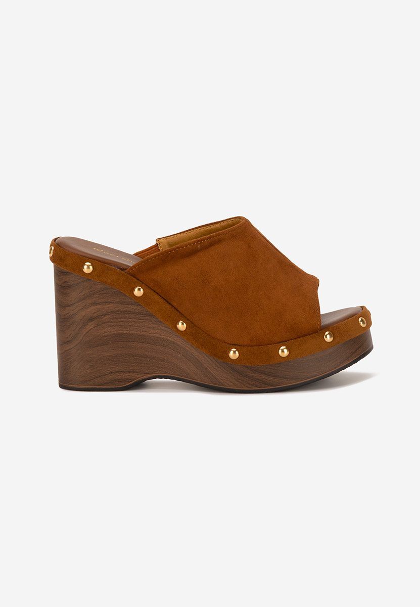 Papuci cu platformă Jazminia camel