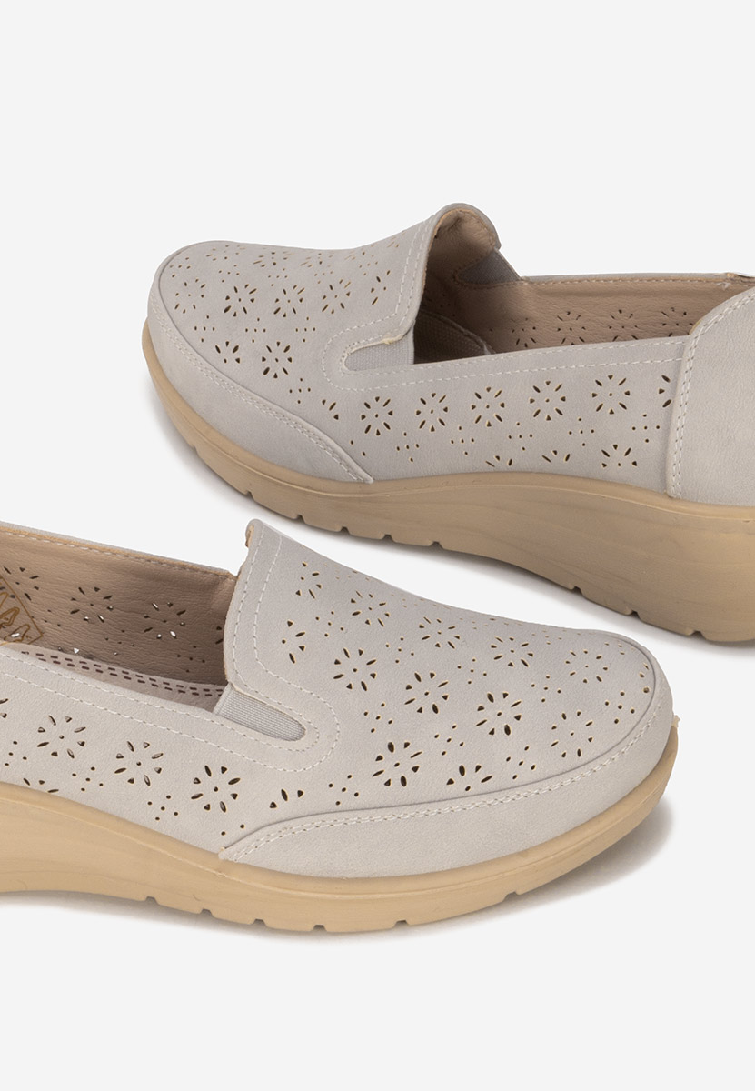 Mocasini dama Shamia gri