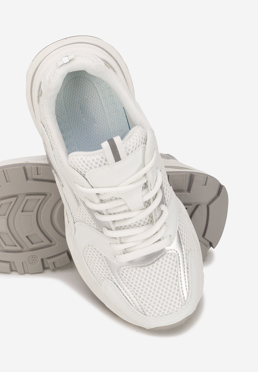 Sneakers cu platforma Ismira albi
