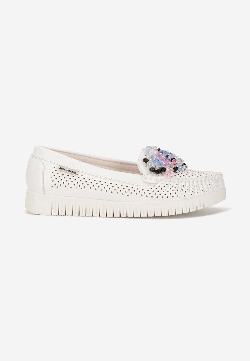 Mocasini dama Lynna V2 albi